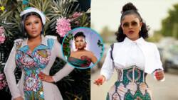 Nana Ama McBrown: Ghana's most beautiful actress looks Ethereal in beaded tassel sleeve kente gown