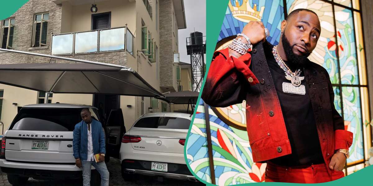 Omo! Man digs up Davido's tweet from 2017 flaunt his new mansion and 2 SUVs
