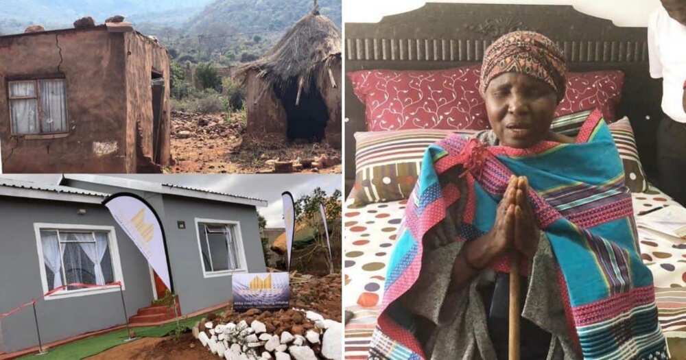 Reactions as old woman living in mud house since 1988 gets beautiful house