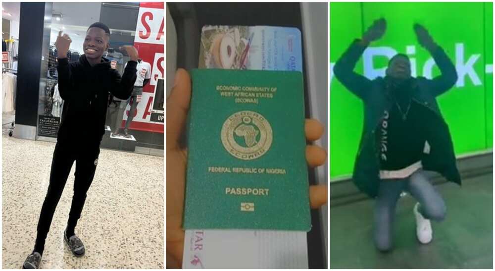 Photos of Nigerian man named Lawson who relocated abroad.