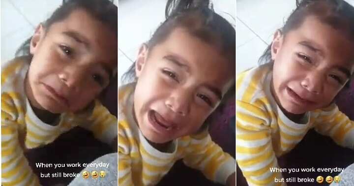 Little girl says she's broke, no money