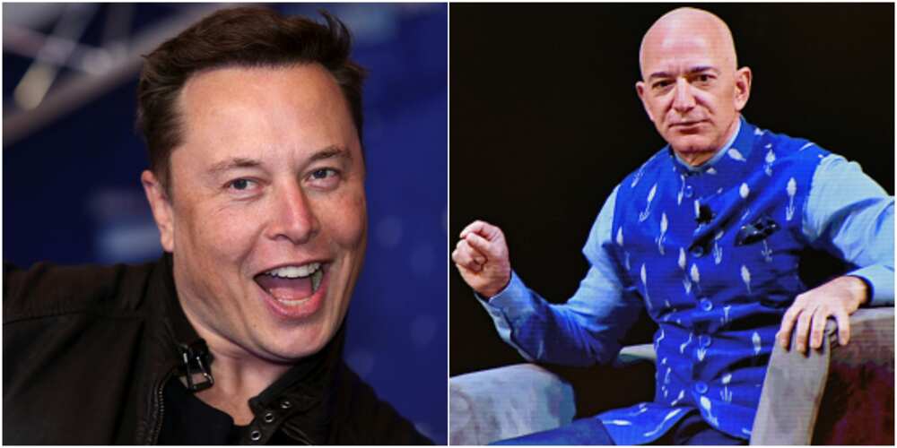 Elon Musk now trails Jeff Bezos by just $3billion and is on track to become the world's richest person