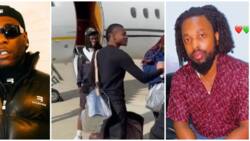 Shatta Wale's ex-bestie welcomes Burna Boy as he arrives in Ghana, Nigerians react