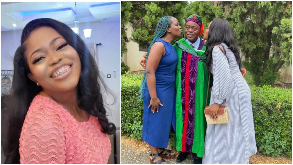 Dream Comes True as Nigerian Dad Bags His Degree at Age 66, Daughter Celebrates Him With Cute Photo