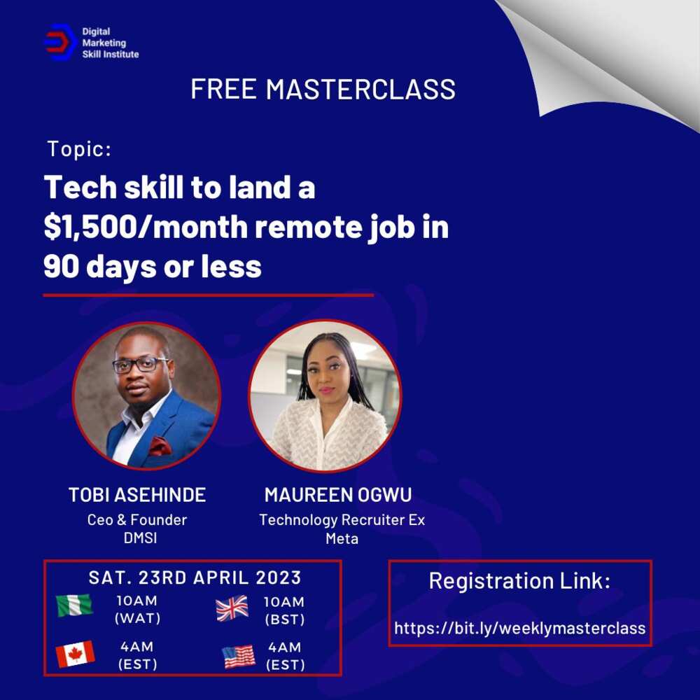 Masterclass: Tech Skill to Get You an International Job Within 90 Days