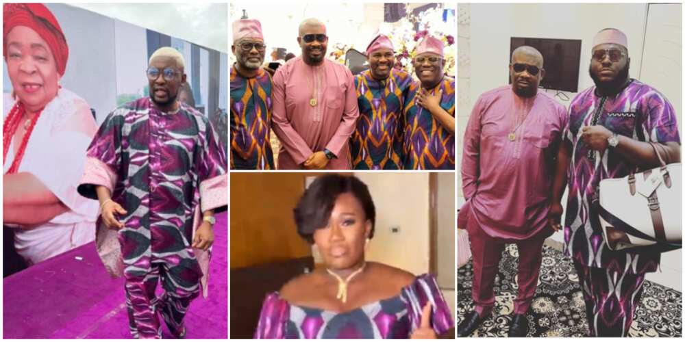 Don Jazzy and guests at mum's funeral