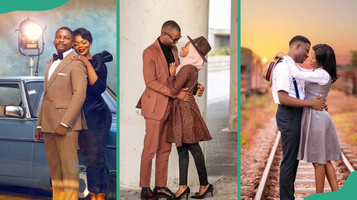 How should couples pose in pre wedding shoots and weddings? |