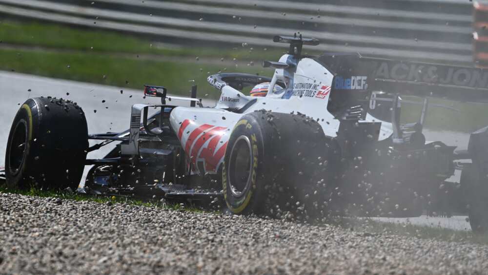 Romain Grosjean dans une course