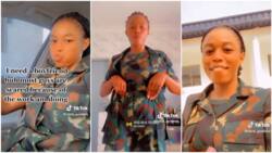 "I don't have a boyfriend": Nigerian lady in navy makes video, says most men are scared of her