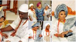 "Women they try o": Reactions trail viral clip of Ooni's wives welcoming his latest Olori to the palace