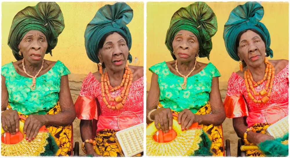 Photos show twins who are said to be 138 years old.