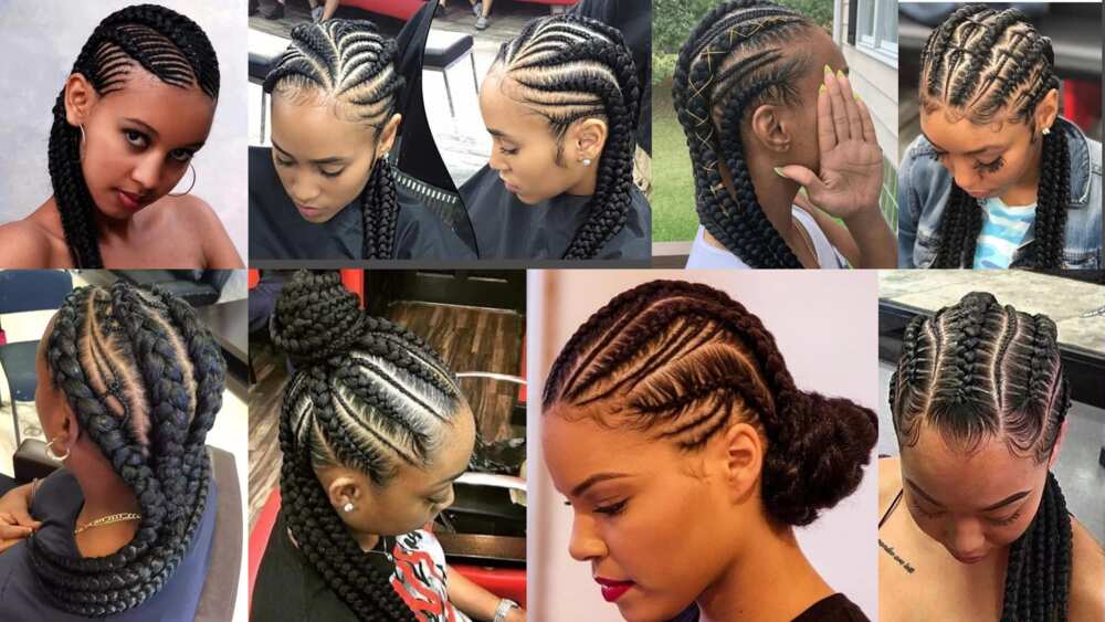 60+ latest all-back Ghana weaving hairstyles for trendy women 