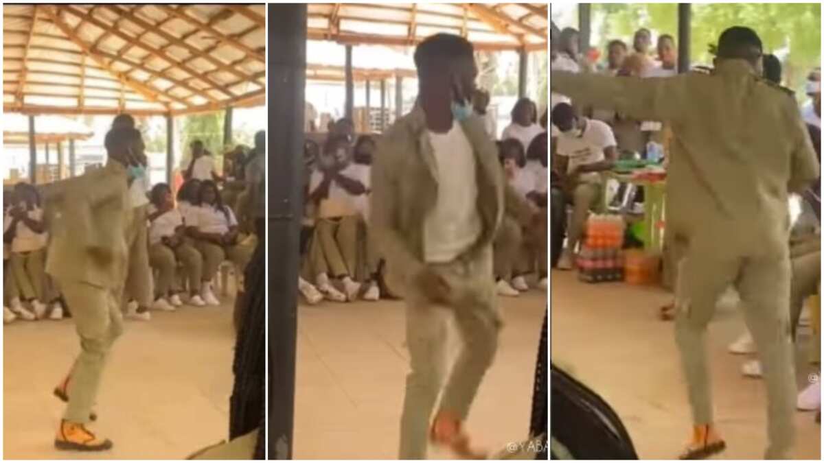 Corps member dances at CDS, many ladies shout, praise him in viral video