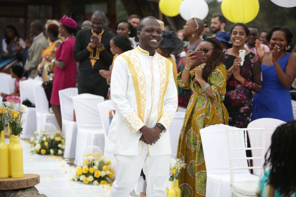 Nairobi couple dazzle in colourful wedding, bride wheeled to venue on handcart