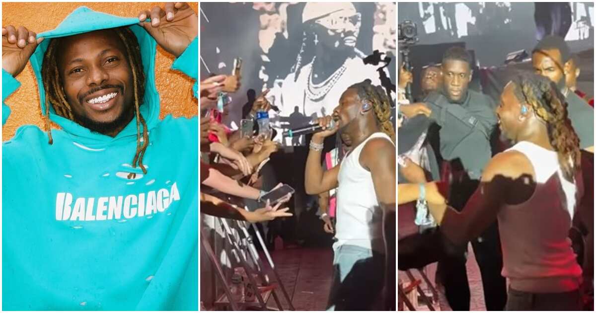 Video: Watch the moment Asake left the stage to meet fans at Afro Nation concert in Miami