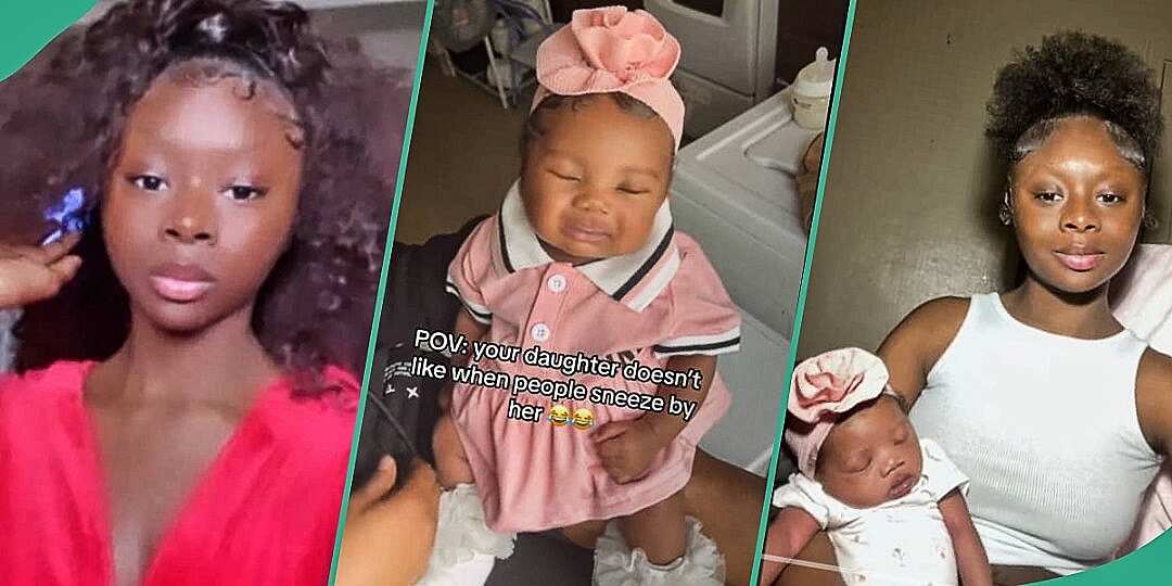 Watch video of baby's reaction whenever she hears someone sneezing