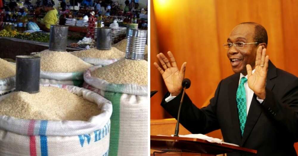Local rice in the market and CBN governor, Godwin Emefiele