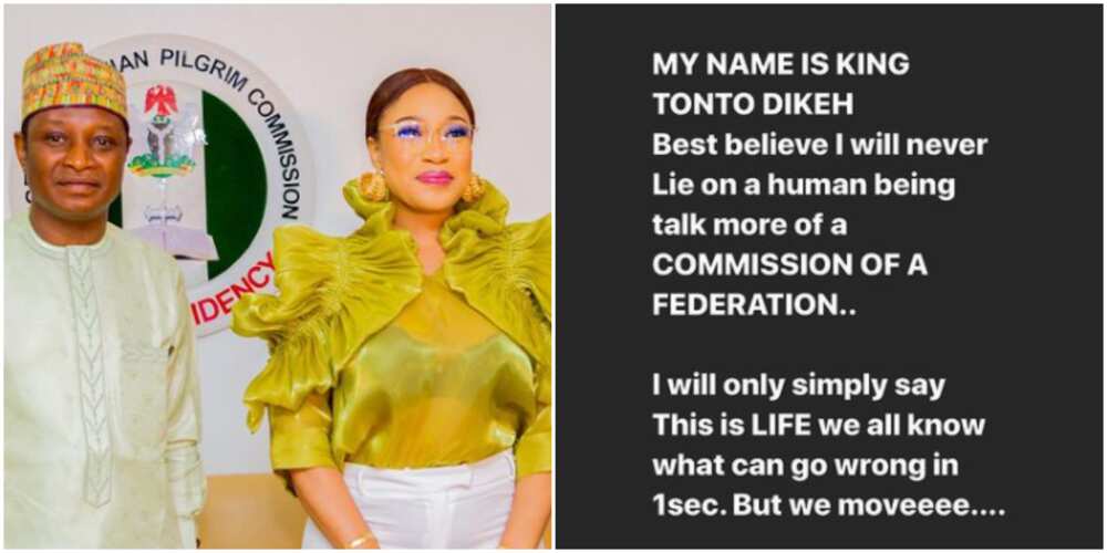 Nigeria Christian Pilgrim Commission denies appointing Tonto Dikeh as ambassador, actress reacts