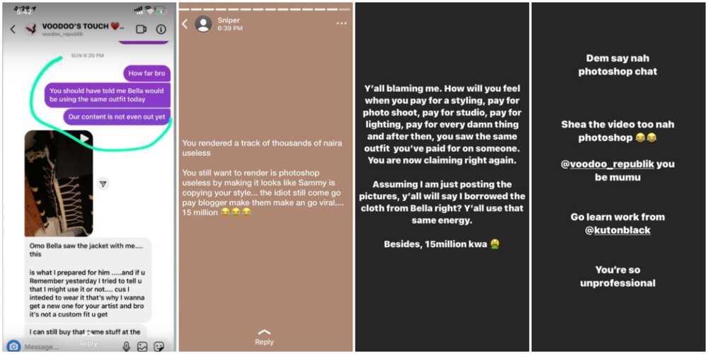 Upcoming singer King Sammy calls out Bella Shmurda for rocking his outfit to Headies award show