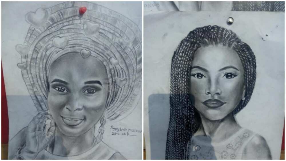 Young girl Precious Ayegbusi draws fantastic images of Lagos governor Sanwo-Olu