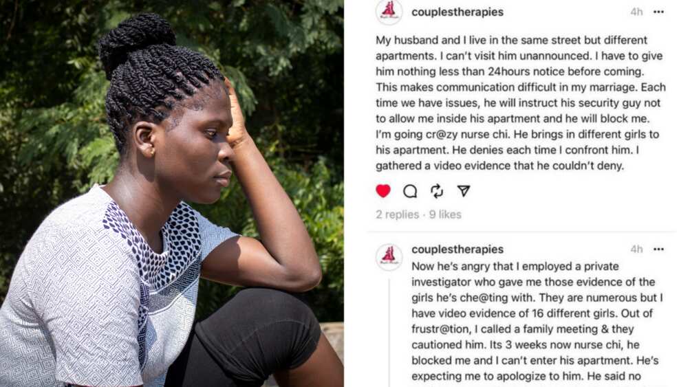 Husband demands an apology after wife caught her cheating