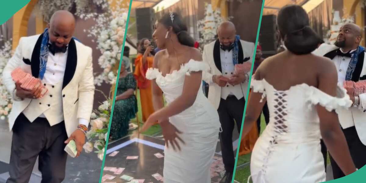 Watch the moment this groom surprised everybody on his wedding day with money (video)