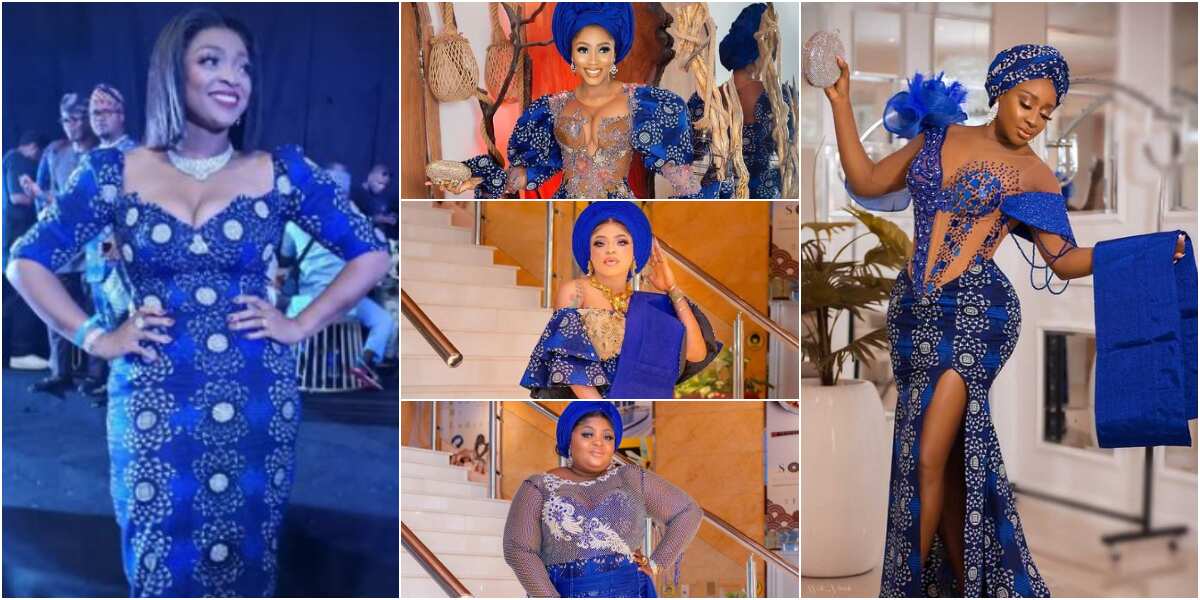 Davido's sister, Bobrisky, Ini Edo, others step out in style in matching aso-ebi for Tiwa Savage's party