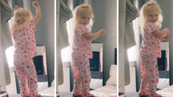 Mom catches toddler vibing to Eminem's song, the net is showing the kid some love as she lives her best life