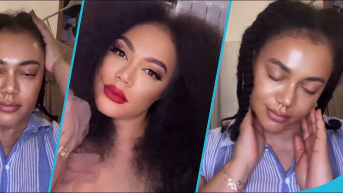 Nadia Buari flaunts voluminous natural hair, many admire her natural beauty: "Fine woman, fine hair"