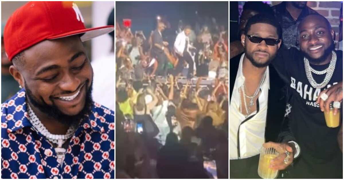 Usher Turns to Stage Dancer As Davido Performs ‘Fall’ in Viral Video, Fans ...
