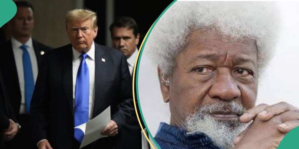 Professor Wole Soyinka has spoken on the possibility of applying for his permanent resident green card in the US following the conviction of Donald Trump.