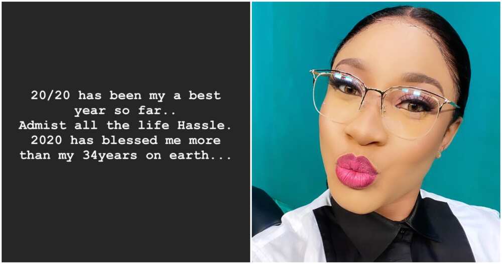 2020 has blessed me more than my 34yrs on earth, says Tonto Dikeh