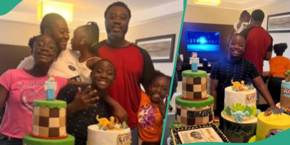 Actress Mercy Johnson and her family