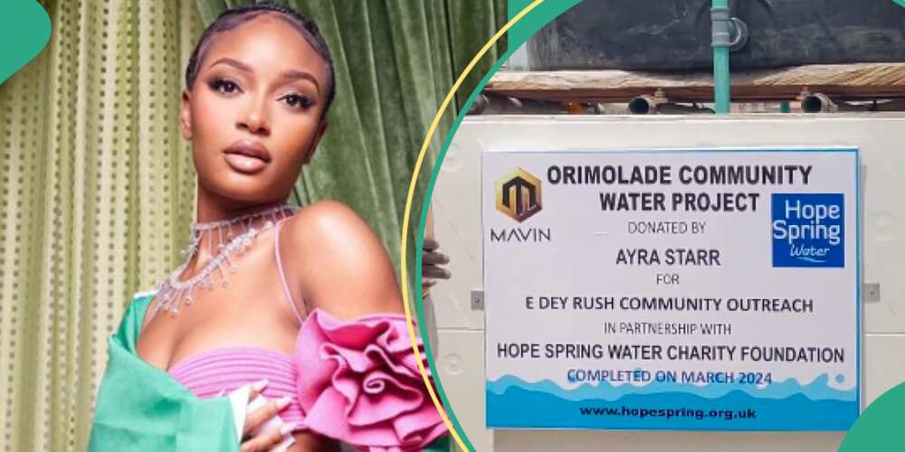 Ayra Starr donates borehole to Orimolade community in Lagos
