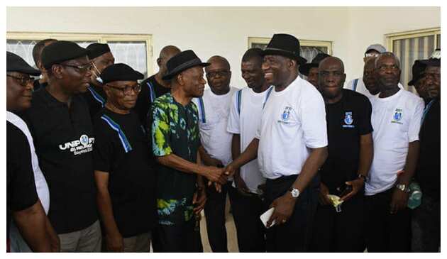 Goodluck Jonathan and his former schoolmates