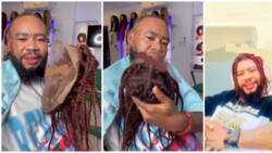 This is not the ladies’ man: Nigerians react to trending video of man rocking braided wig