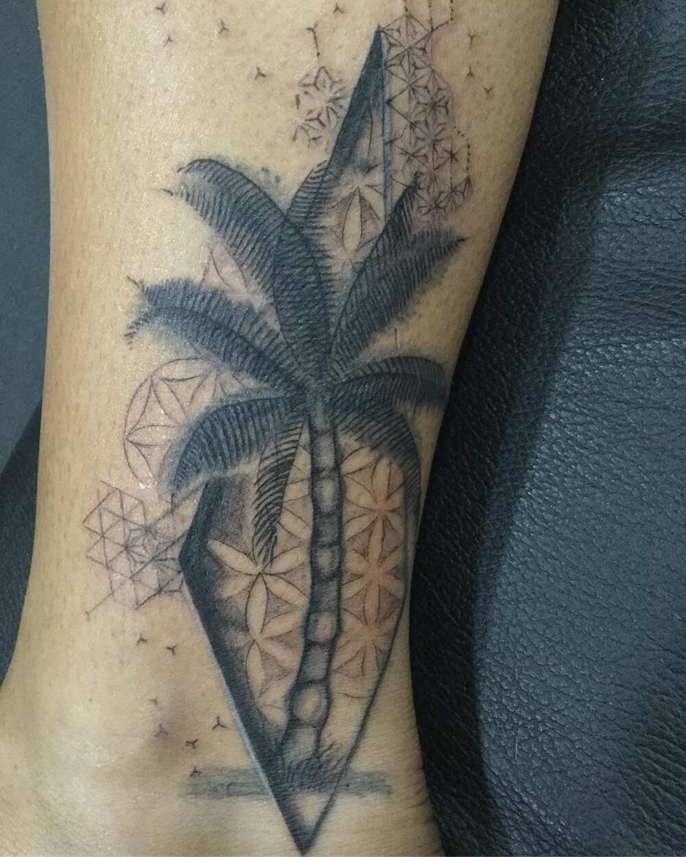 palm tree tattoo