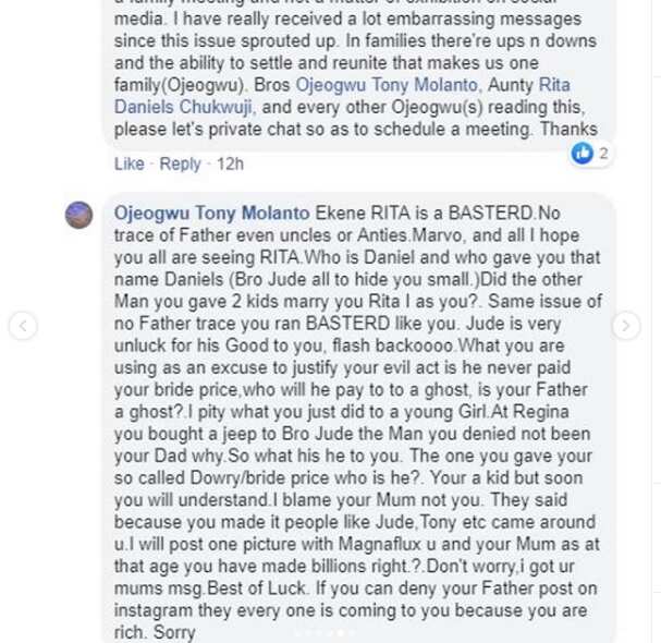 Regina Daniels’ dad, uncle and mum clash as they reveal messy family secrets on social media