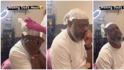 Lady's attempt to wax father's hair on scalp goes viral online: "Waxing or punishment?"