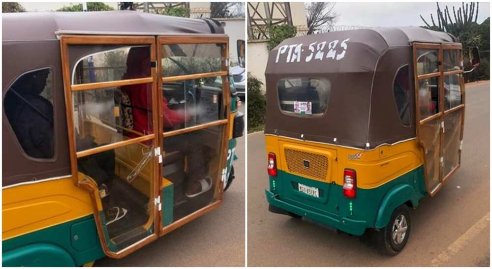 Keke seen in Jos with glass door and windows.