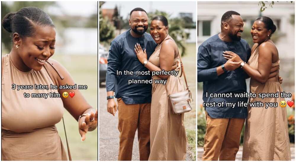 Photos of Oyinda and her favourite man who proposed to her.