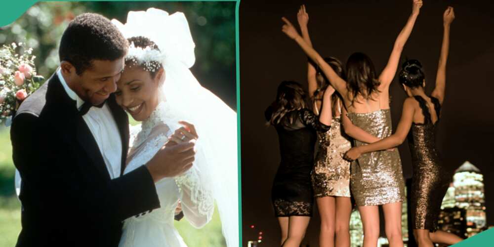 18 ladies storm the wedding of their ex.