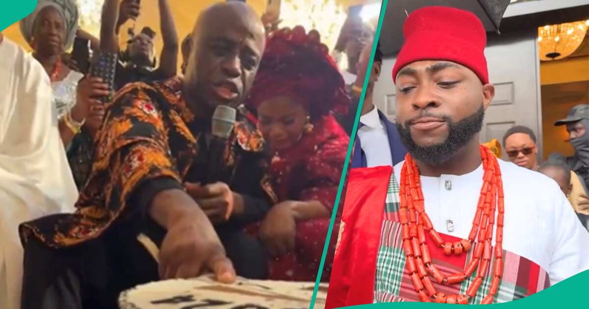 Chivido: See video of Chioma’s father praying for Davido at wedding that sparked controversy