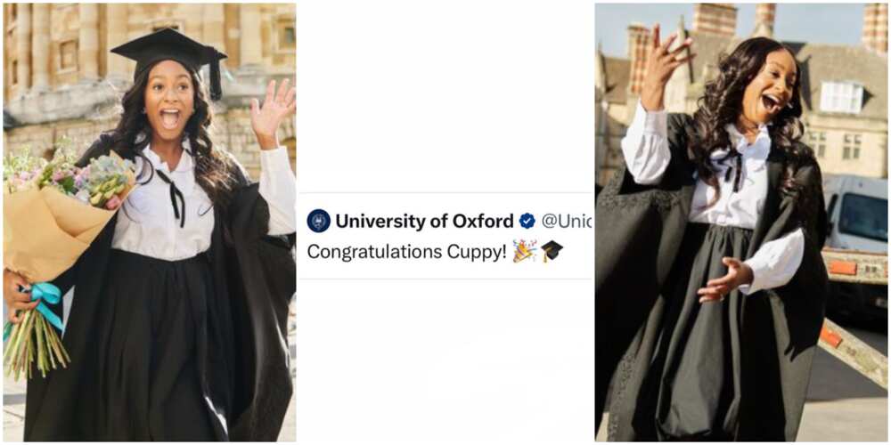 DJ Cuppy, DJ Cuppy gets congratulatory message from Oxford University, DJ Cuppy