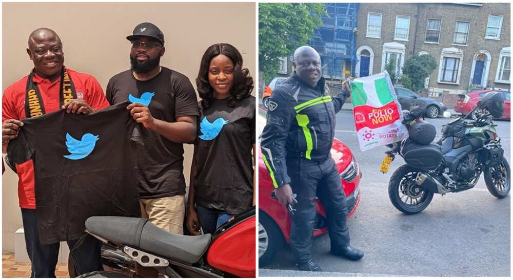 Parag Agrawal celebrates Kunle Adeyanju, London to Lagos biker.