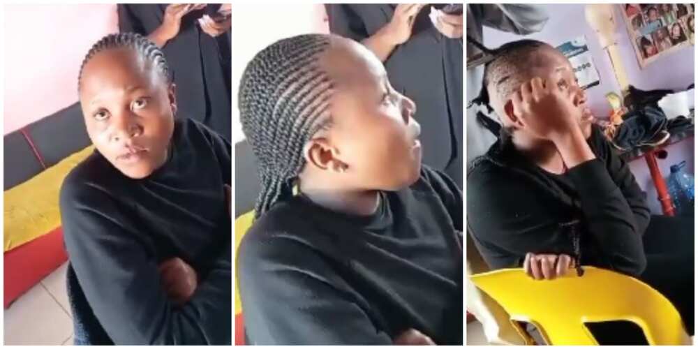 Photos of the client with the newly done braids Photos of the client with the newly done braids