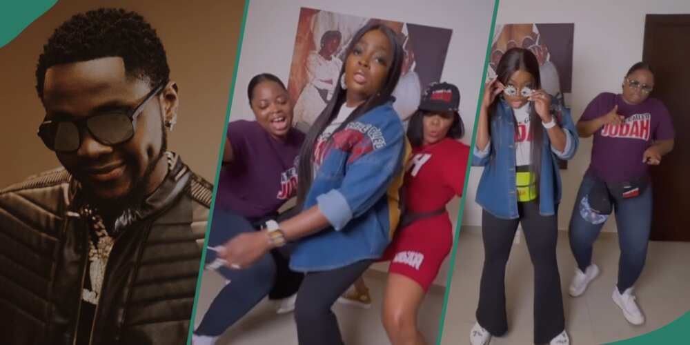 Funke Akindele shows off dance moves in video.