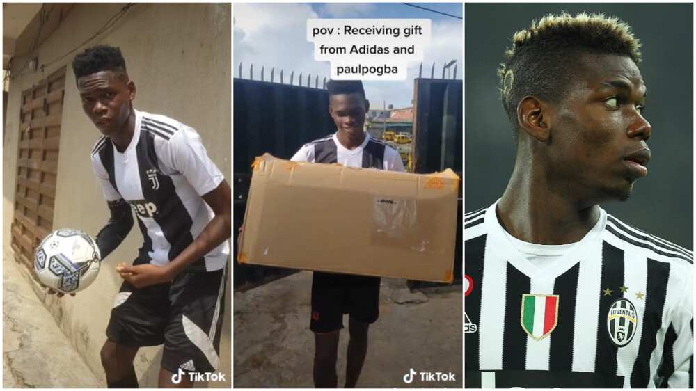 Paul Pogba and Adidas recongised Nigerian man/young footballer fulfills dream