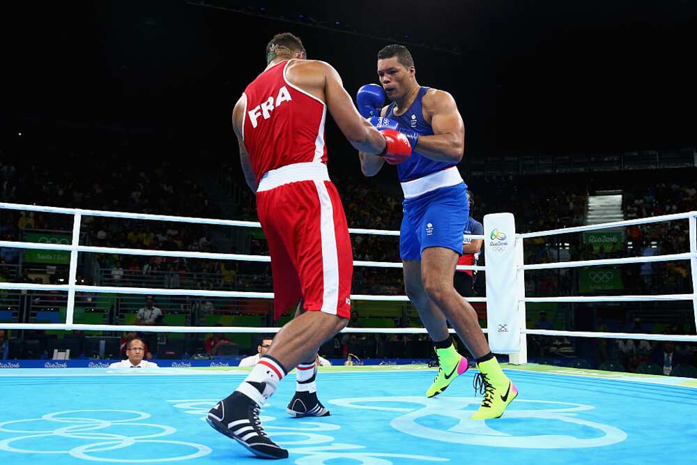Tony Yoka lors d'un combat professionnel Tony Yoka lors d'un combat professionnel