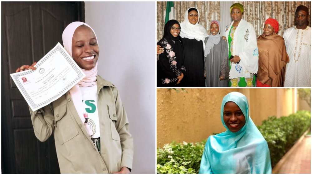 A collage of the Nigerian lady when she finished NYSC and when she got released from Saudi jail. Photos sources: Twitter/Abike Dabiri Erewa/DailyPost